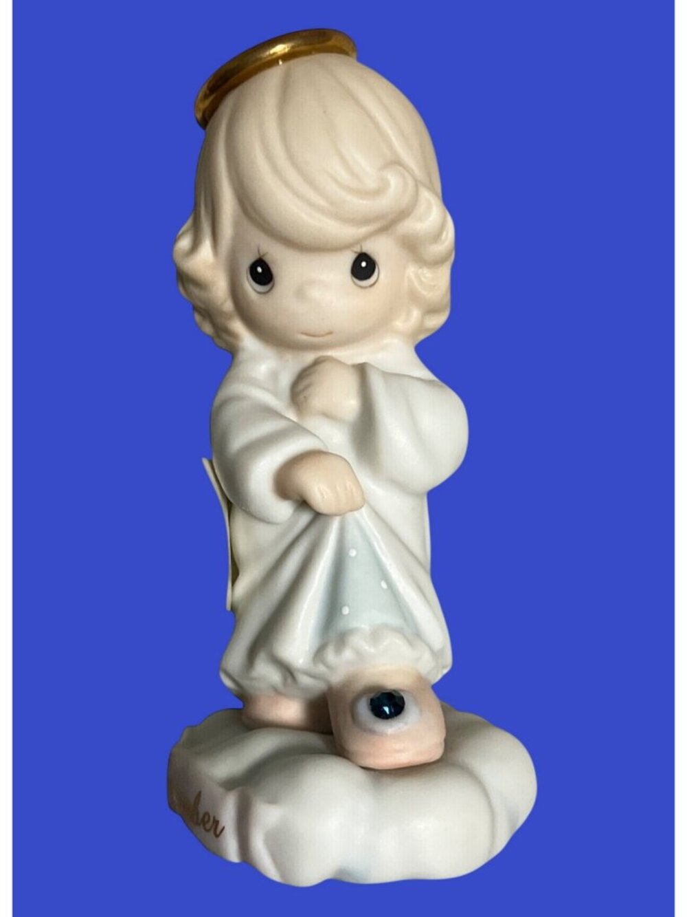 Precious Moments September Angel Figurine 1996 Blue Birthstone Accent Enesco Col